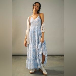 Anthropologie Misa Los Angeles Bia Maxi Blue Dress NWOT